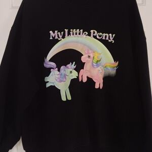 My Little Pony Black Sweatshirt with Colorful Ponies